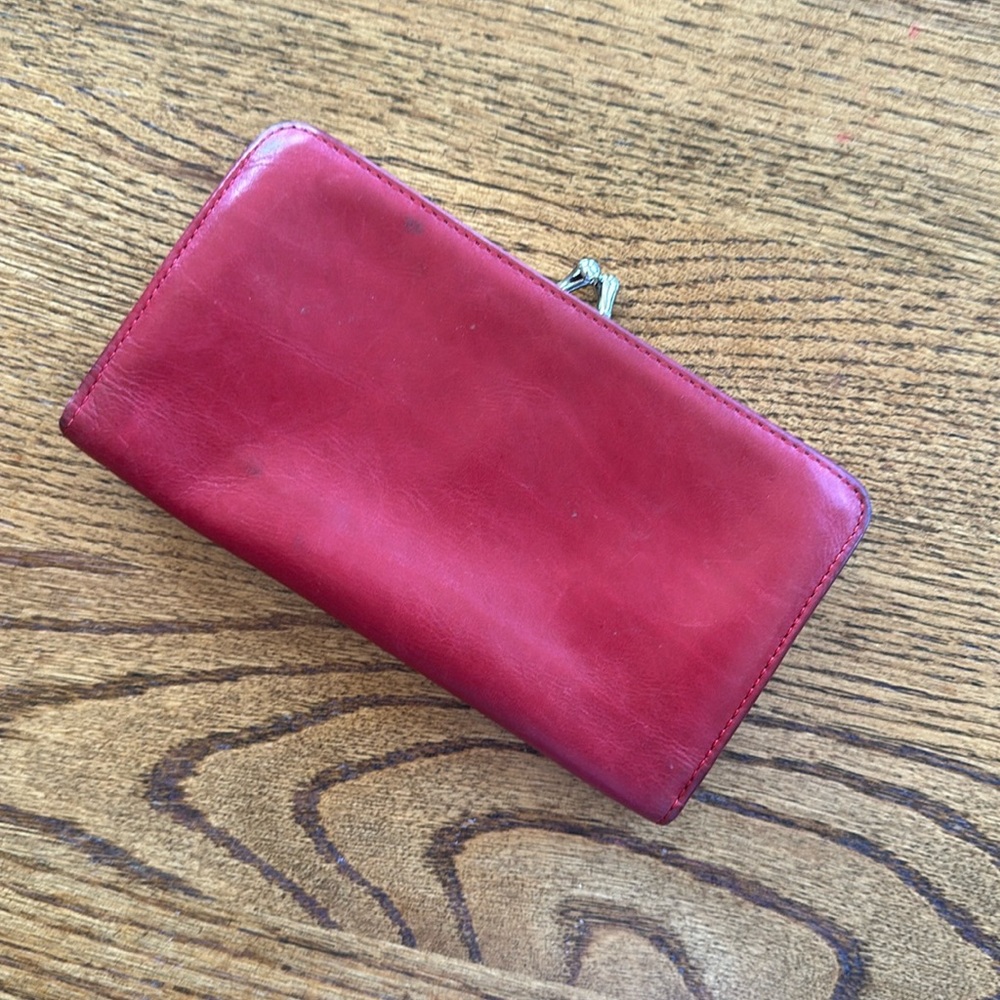 Red Hobo Clutch Wallet